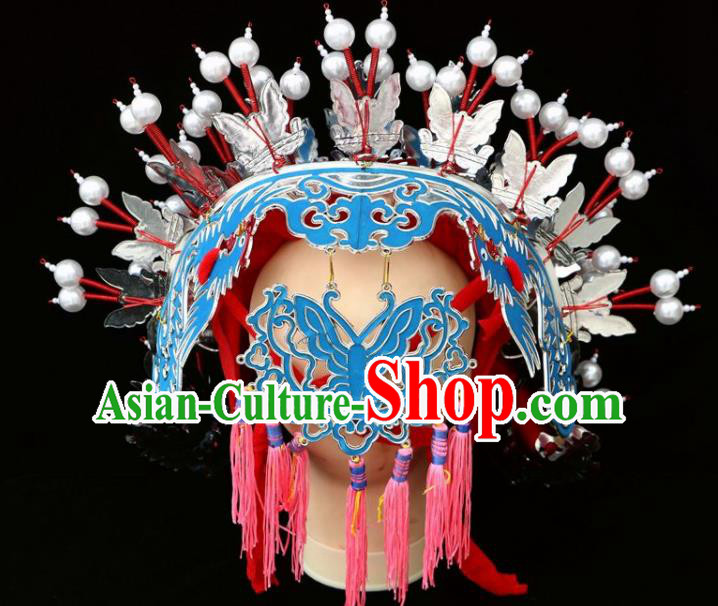 Chinese Beijing Opera Phoenix Coronet Traditional Peking Opera Bride Hat Hair Accessories for Women