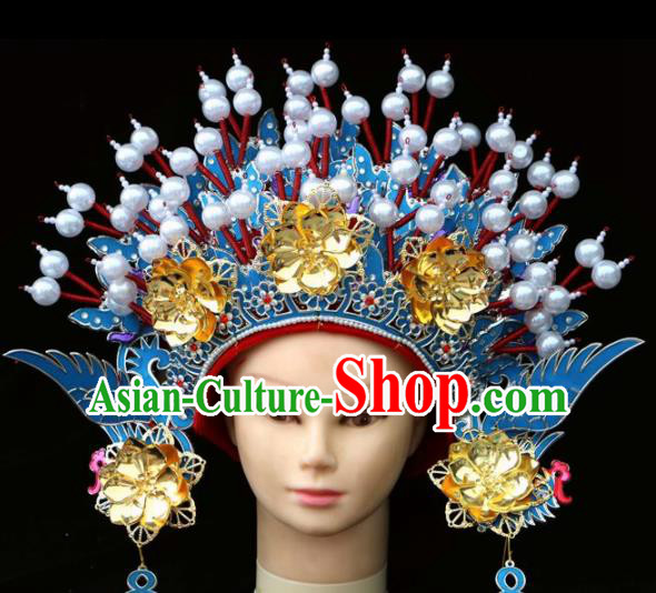 Chinese Beijing Opera Phoenix Coronet Traditional Peking Opera Bride Hat Hair Accessories for Women