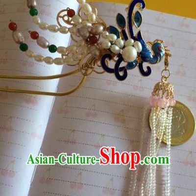 Chinese Ancient Princess Pearls Phoenix Hairpins Traditional Court Hair Accessories for Women
