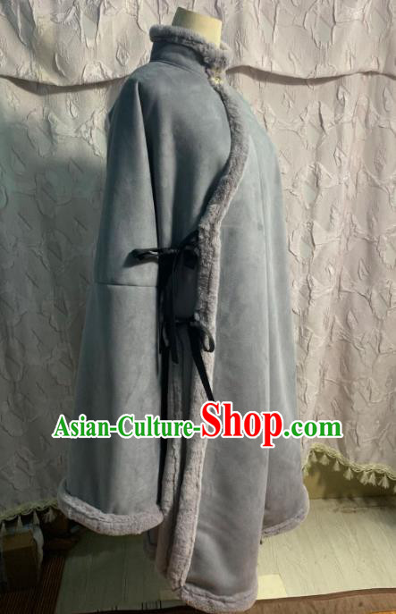 Chinese Ancient Nobility Lady Grey Coat Traditional Ming Dynasty Princess Costume for Women