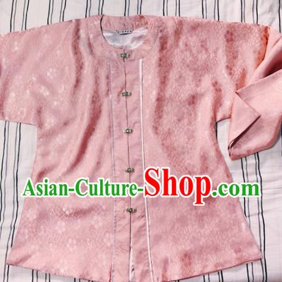 Chinese Ancient Nobility Lady Pink Blouse Traditional Ming Dynasty Princess Costume for Women