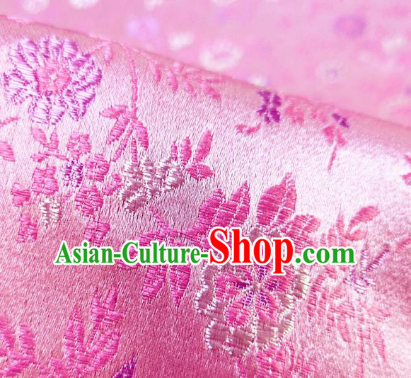 Asian Chinese Traditional Pattern Design Pink Brocade Cheongsam Fabric Silk Material Asian Chinese Traditional Pattern Design Pink Brocade Cheongsam Fabric Silk Material