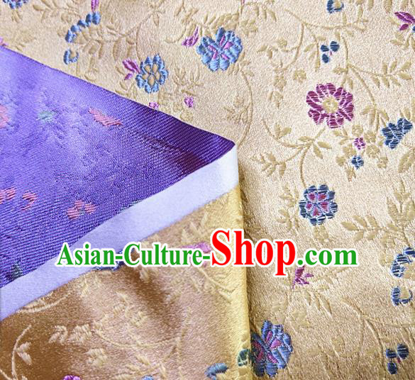 Asian Chinese Traditional Pattern Design Golden Brocade Cheongsam Fabric Silk Material Asian Chinese Traditional Pattern Design Golden Brocade Cheongsam Fabric Silk Material