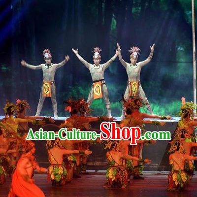 Chinese The Romantic Show of Songcheng Liangzhu Culture Stage Performance Dance Costume for Men