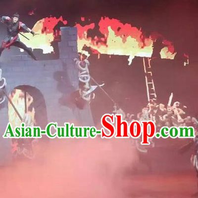 Chinese The Romantic Show of Songcheng Military Hardware Stage Performance Donald Dance Costume for Men