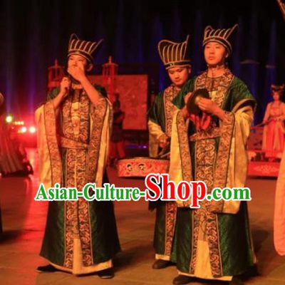 Chinese The Dream of Tang Dynasty Palace Eunuch Stage Performance Dance Costume for Men