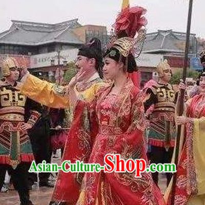 Chinese The Dream of Datang Tang Dynasty Consort Yang and Xuan Emperor Stage Show Costumes for Women for Men