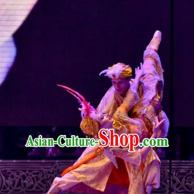 Chinese Back to the Silk Road Kazak Nationality Ethnic Stage Performance Dance Costumes for Women for Men