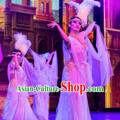 Chinese Back to the Silk Road Kazak Nationality Dance White Dress Stage Performance Ethnic Costume for Women