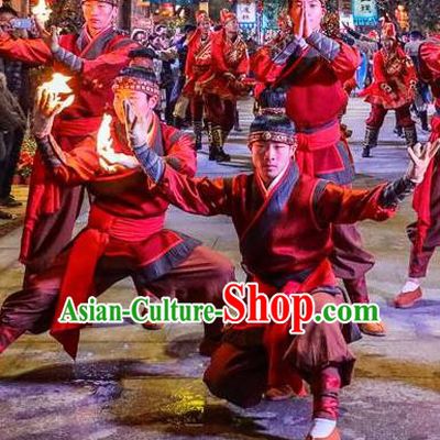 Chinese The Romantic Show of Mingyue Acrobatics Stage Performance Dance Costume for Men