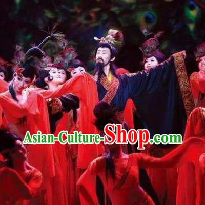 Chinese The Romantic Show of Tanhe Stage Performance Scholar Dance Costume for Men