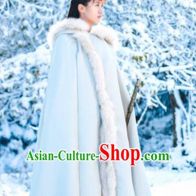 Ancient Chinese Drama Female Swordsman Mo Shanshan Cloak Ever Night Traditional Tang Dynasty Maidservant Costumes for Women