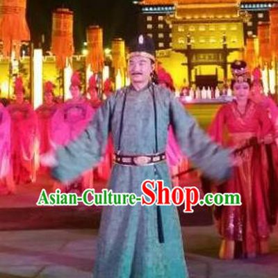Chinese Chang An Impression Ancient Tang Dynasty Minister Stage Performance Dance Costume for Men