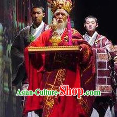 Chinese Dharma Legends in Famen Temple Ancient Tang Dynasty Monk Buddhist Abbot Stage Performance Costume for Men