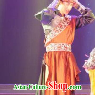 Chinese Back to Song Dynasty Young Hero Stage Performance Dance Costume for Men