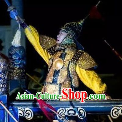 Chinese Peoformance In Panshan Mountain Qing Dynasty Emperor Qianlong Body Armor Performance Dance Costume for Men