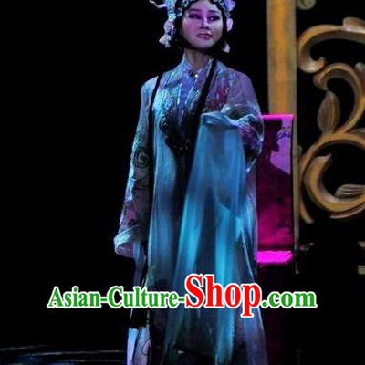 Chinese Magic Ganpo Impression Peking Opera Diva Dance Dress Stage Performance Costume and Headpiece for Women