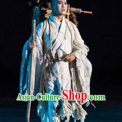 Chinese the Porcelain Tower Ceremony Tang Dynasty Monk Xuanzang Stage Performance Dance Costume for Men