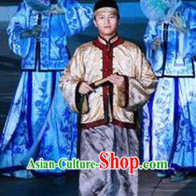 Chinese Kangxi Ceremony Qin Dynasty Manchu Prince Stage Performance Dance Costume for Men
