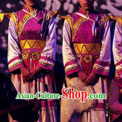 Chinese Lishui Jinsha Yi Nationality Dance Rosy Dress Ethnic Stage Performance Costume for Women
