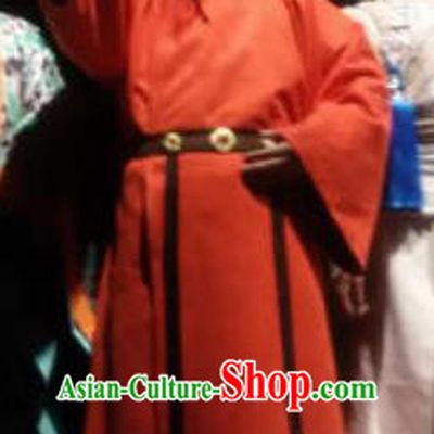 Chinese Encore Dunhuang Tang Dynasty Minister Red Clothing Stage Performance Dance Costume for Men