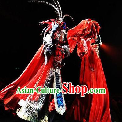 Chinese Picturesque Huizhou Opera Ancient General Armor Clothing Stage Performance Dance Costume for Men