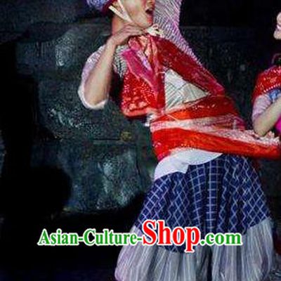Chinese Border Town Miao Nationality Clothing Stage Performance Dance Costume for Men