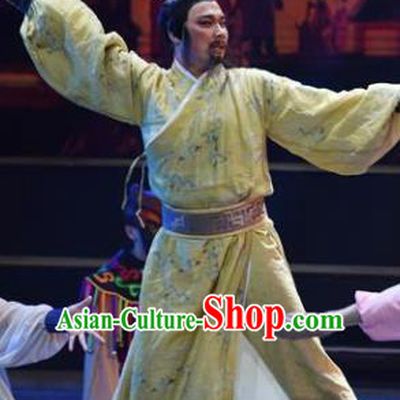 Chinese Han Wind Float In The Sky Han Dynasty Emperor Liu Bang Dance Clothing Stage Performance Costume for Men