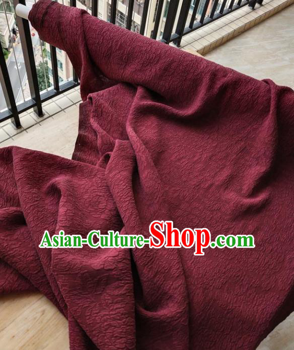 Traditional Chinese Classical Peony Pattern Wine Red Gambiered Guangdong Gauze Silk Fabric Ancient Hanfu Dress Silk Cloth Traditional Chinese Classical Peony Pattern Wine Red Gambiered Guangdong Gauze Silk Fabric Ancient Hanfu Dress Silk Cloth