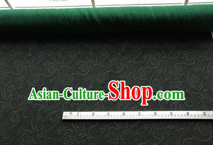 Traditional Chinese Classical Pattern Atrovirens Gambiered Guangdong Gauze Silk Fabric Ancient Hanfu Dress Silk Cloth Traditional Chinese Classical Pattern Atrovirens Gambiered Guangdong Gauze Silk Fabric Ancient Hanfu Dress Silk Cloth
