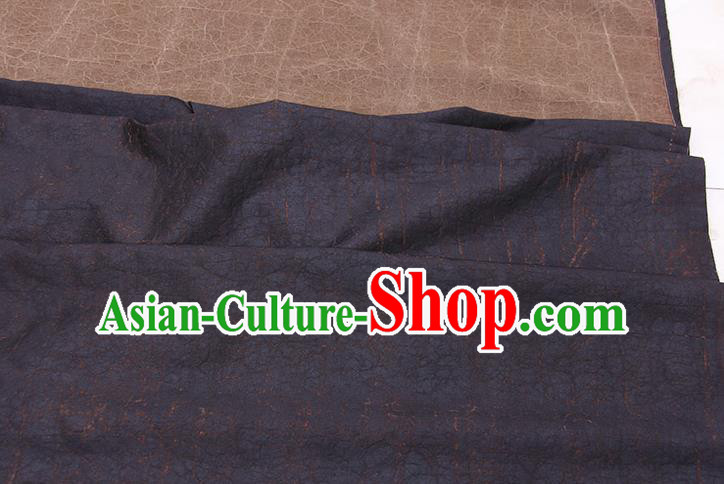 Traditional Chinese Classical Crack Pattern Brownness Gambiered Guangdong Gauze Silk Fabric Ancient Hanfu Dress Silk Cloth Traditional Chinese Classical Crack Pattern Brownness Gambiered Guangdong Gauze Silk Fabric Ancient Hanfu Dress Silk Cloth