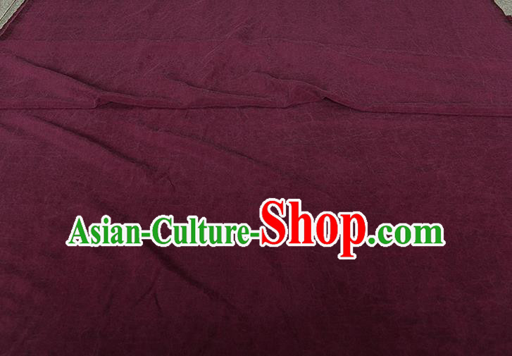 Traditional Chinese Classical Crack Pattern Purple Gambiered Guangdong Gauze Silk Fabric Ancient Hanfu Dress Silk Cloth Traditional Chinese Classical Crack Pattern Purple Gambiered Guangdong Gauze Silk Fabric Ancient Hanfu Dress Silk Cloth