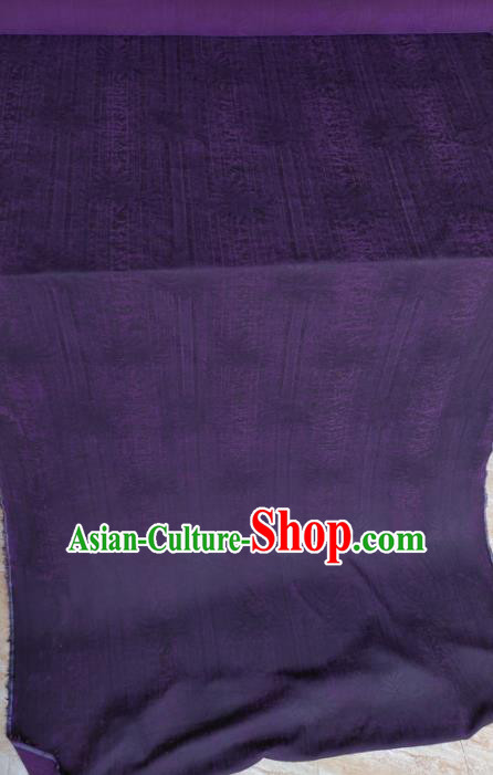 Traditional Chinese Classical Grass Pattern Purple Gambiered Guangdong Gauze Silk Fabric Ancient Hanfu Dress Silk Cloth Traditional Chinese Classical Grass Pattern Purple Gambiered Guangdong Gauze Silk Fabric Ancient Hanfu Dress Silk Cloth