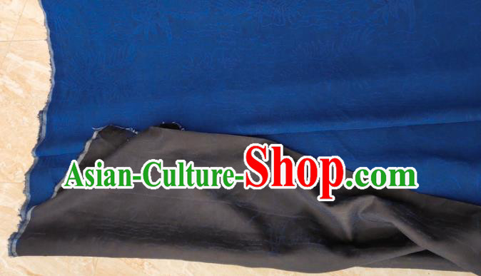 Traditional Chinese Classical Pattern Royalblue Gambiered Guangdong Gauze Silk Fabric Ancient Hanfu Dress Silk Cloth