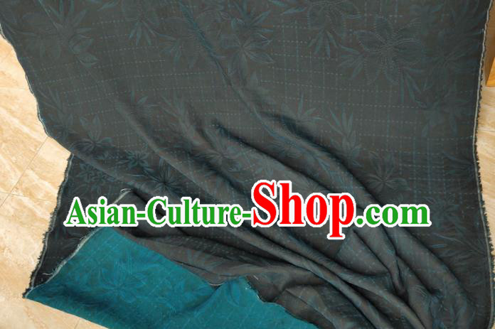 Traditional Chinese Classical Pattern Peacock Blue Gambiered Guangdong Gauze Silk Fabric Ancient Hanfu Dress Silk Cloth