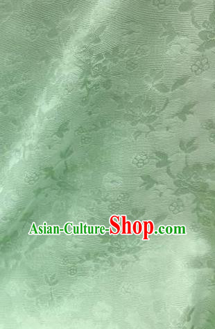 Traditional Chinese Classical Plum Blossom Pattern Green Silk Fabric Ancient Hanfu Dress Brocade Cloth Traditional Chinese Classical Plum Blossom Pattern Green Silk Fabric Ancient Hanfu Dress Brocade Cloth