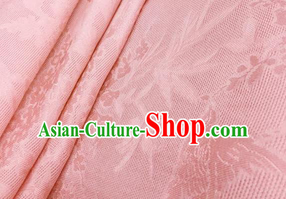 Traditional Chinese Classical Plum Blossom Pattern Pink Silk Fabric Ancient Hanfu Dress Brocade Cloth Traditional Chinese Classical Plum Blossom Pattern Pink Silk Fabric Ancient Hanfu Dress Brocade Cloth