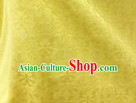 Traditional Chinese Classical Plum Blossom Pattern Yellow Silk Fabric Ancient Hanfu Dress Brocade Cloth Traditional Chinese Classical Plum Blossom Pattern Yellow Silk Fabric Ancient Hanfu Dress Brocade Cloth