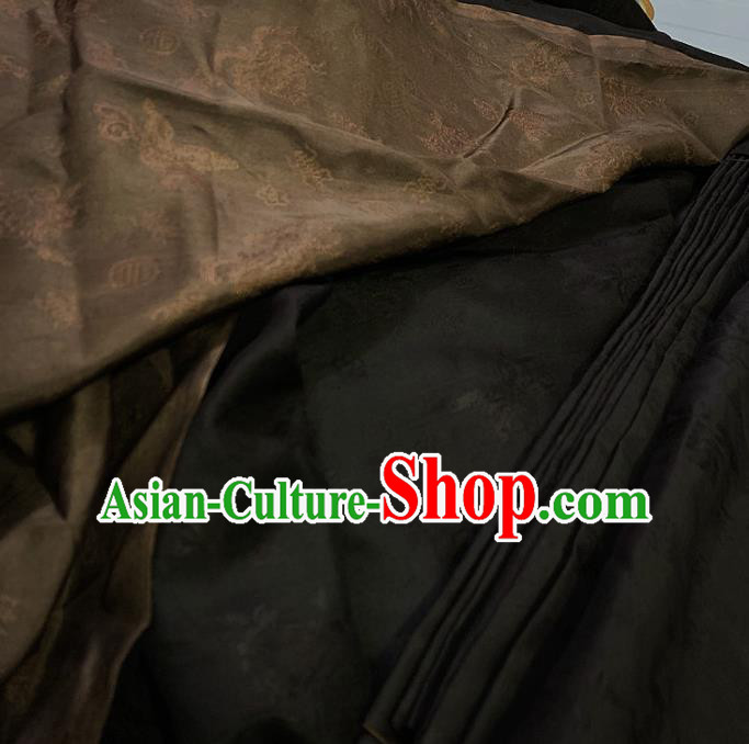 Chinese Classical Pattern Black Silk Fabric Traditional Ancient Hanfu Dress Brocade Cloth Chinese Classical Pattern Black Silk Fabric Traditional Ancient Hanfu Dress Brocade Cloth