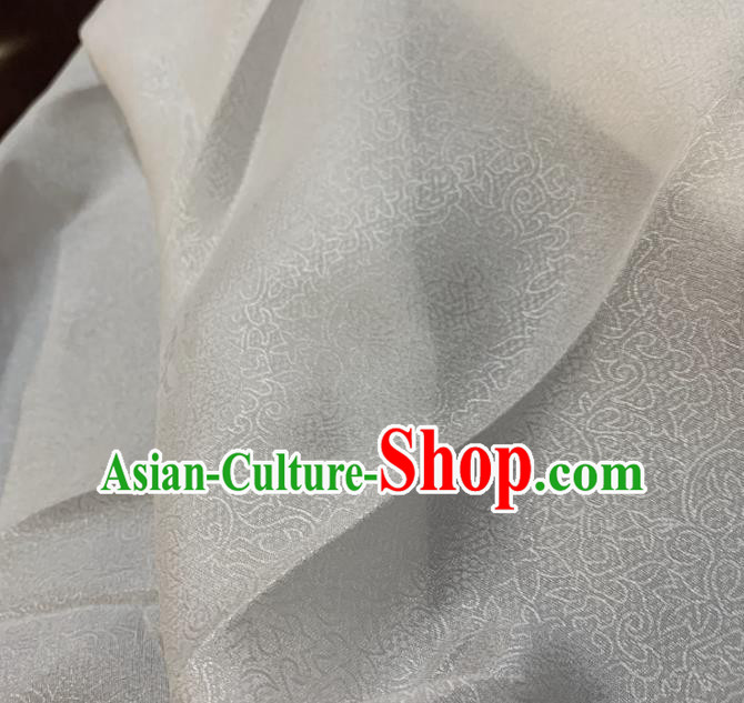 Chinese Classical Pattern White Silk Fabric Traditional Ancient Hanfu Dress Brocade Cloth Chinese Classical Pattern White Silk Fabric Traditional Ancient Hanfu Dress Brocade Cloth