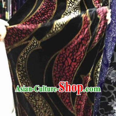 Traditional Chinese Classical Pattern Pleuche Fabric Ancient Cheongsam Dress Velvet Cloth