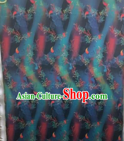 Traditional Chinese Classical Pattern Navy Blue Silk Fabric Ancient Hanfu Dress Brocade Cloth Traditional Chinese Classical Pattern Navy Blue Silk Fabric Ancient Hanfu Dress Brocade Cloth