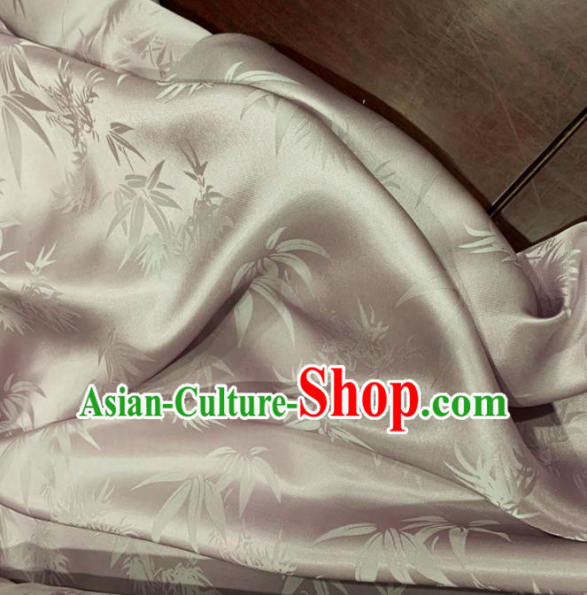 Chinese Classical Bamboo Pattern Light Purple Silk Fabric Traditional Ancient Hanfu Dress Brocade Cloth Chinese Classical Bamboo Pattern Light Purple Silk Fabric Traditional Ancient Hanfu Dress Brocade Cloth
