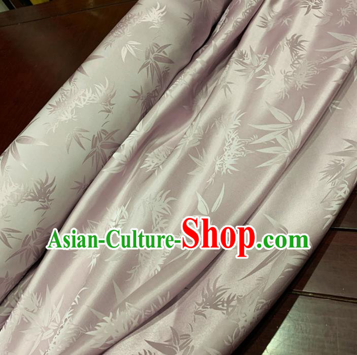 Chinese Classical Bamboo Pattern Light Purple Silk Fabric Traditional Ancient Hanfu Dress Brocade Cloth Chinese Classical Bamboo Pattern Light Purple Silk Fabric Traditional Ancient Hanfu Dress Brocade Cloth