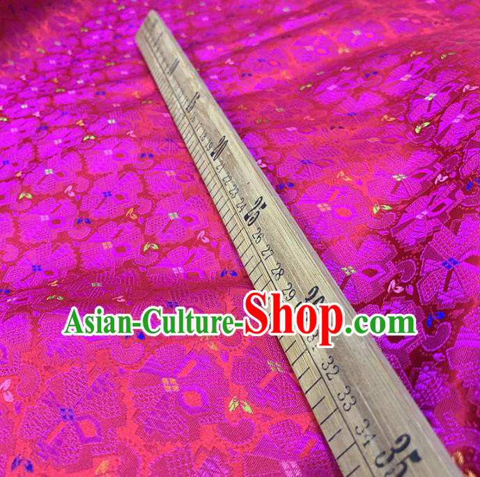 Chinese Classical Flowers Pattern Rosy Silk Fabric Traditional Ancient Hanfu Dress Brocade Cloth Chinese Classical Flowers Pattern Rosy Silk Fabric Traditional Ancient Hanfu Dress Brocade Cloth