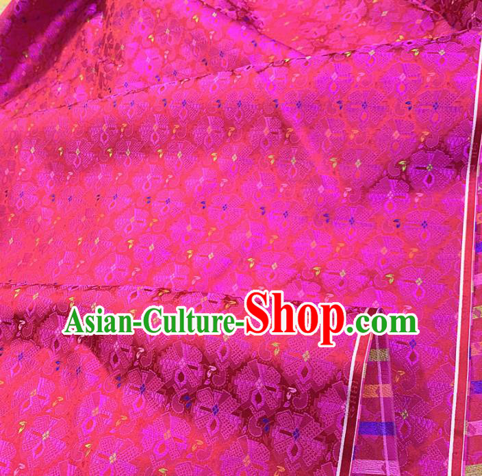 Chinese Classical Flowers Pattern Rosy Silk Fabric Traditional Ancient Hanfu Dress Brocade Cloth Chinese Classical Flowers Pattern Rosy Silk Fabric Traditional Ancient Hanfu Dress Brocade Cloth