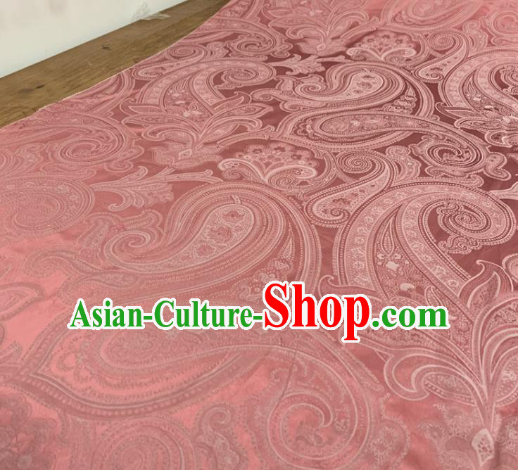 Chinese Classical Paisley Pattern Pink Silk Fabric Traditional Ancient Hanfu Dress Brocade Cloth Chinese Classical Paisley Pattern Pink Silk Fabric Traditional Ancient Hanfu Dress Brocade Cloth