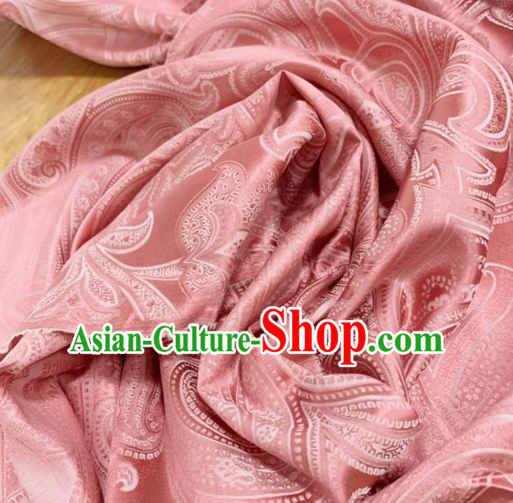 Chinese Classical Paisley Pattern Pink Silk Fabric Traditional Ancient Hanfu Dress Brocade Cloth Chinese Classical Paisley Pattern Pink Silk Fabric Traditional Ancient Hanfu Dress Brocade Cloth