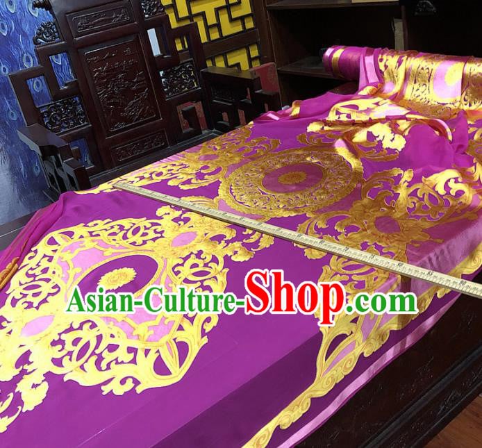 Chinese Classical Pattern Purple Silk Fabric Traditional Ancient Hanfu Dress Brocade Cloth Chinese Classical Pattern Purple Silk Fabric Traditional Ancient Hanfu Dress Brocade Cloth