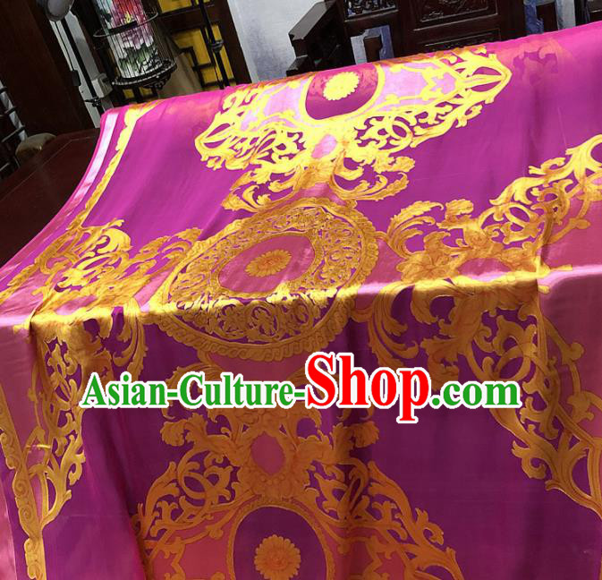 Chinese Classical Pattern Purple Silk Fabric Traditional Ancient Hanfu Dress Brocade Cloth Chinese Classical Pattern Purple Silk Fabric Traditional Ancient Hanfu Dress Brocade Cloth
